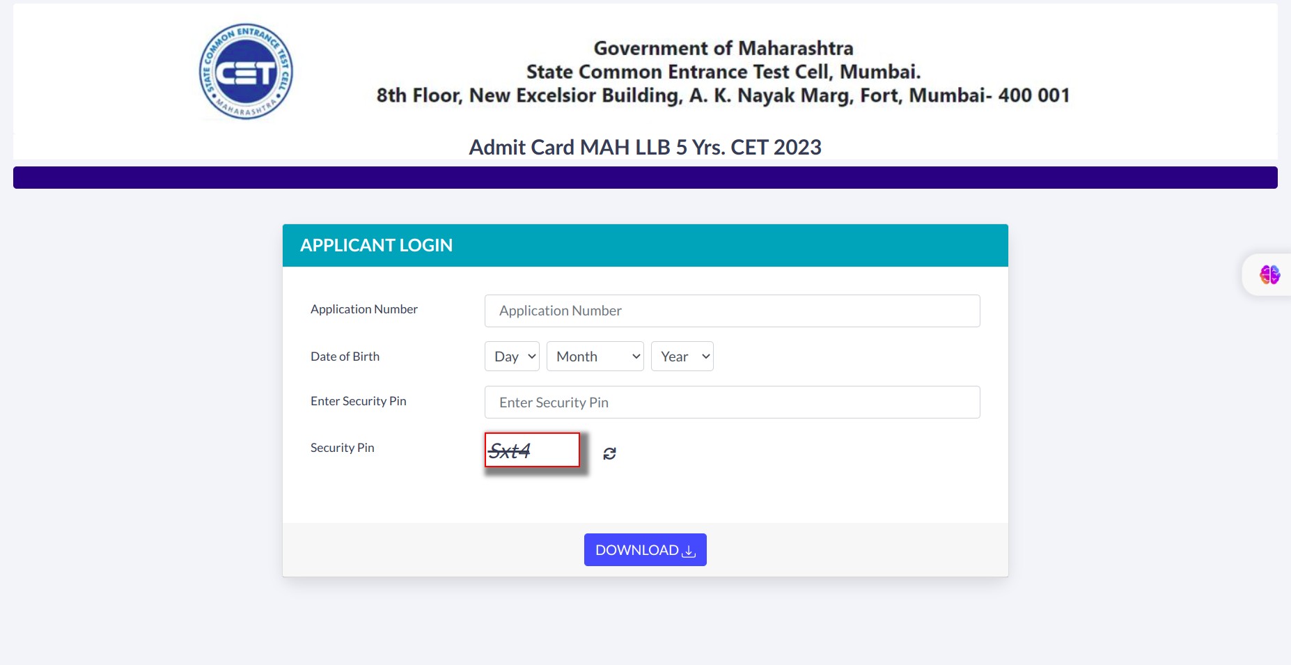 MH CET Law Admit Card 2024 (3 & 5 Year LLB) Direct LInk, Download Hall